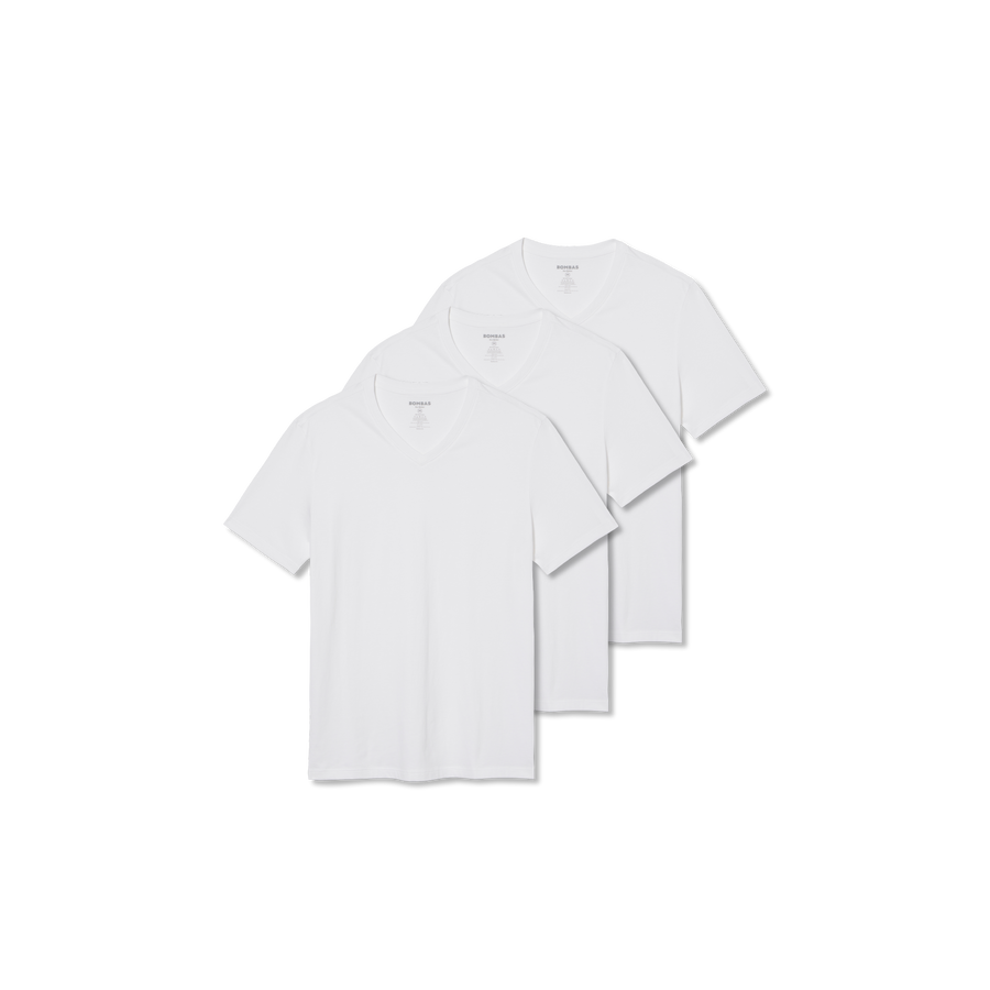Men's Pima Cotton V-Neck T-Shirt 3-Pack - Modern Touch
