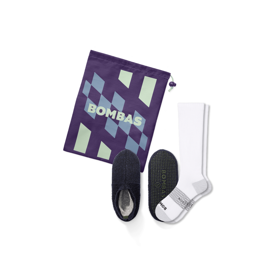 Men's Travel Sock and Gripper Slipper 2-Pack - Fresh Choice