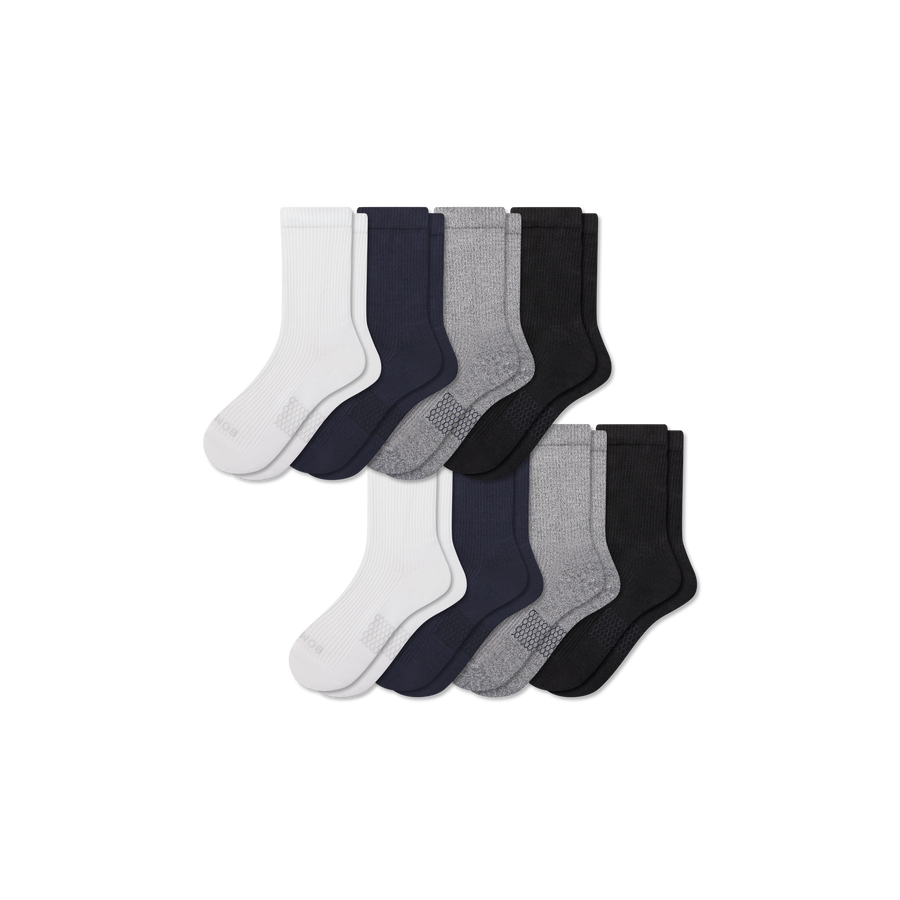 Women's Modern Rib Half Calf Sock 8-Pack - Simple Style