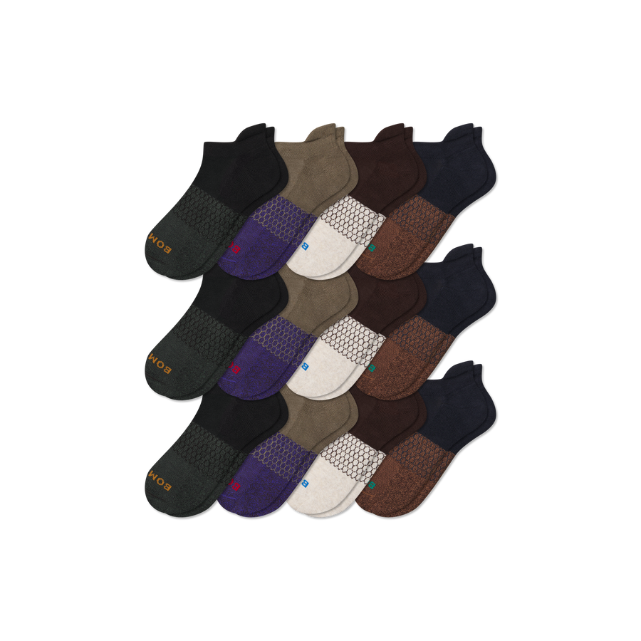 Men's Marl Ankle Sock 12-Pack - Travel Pair