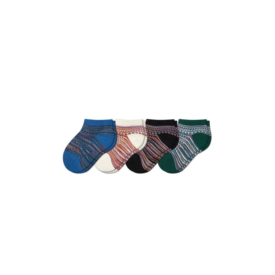 Toddler Mosaic Ankle Sock 4-Pack - Modern Touch