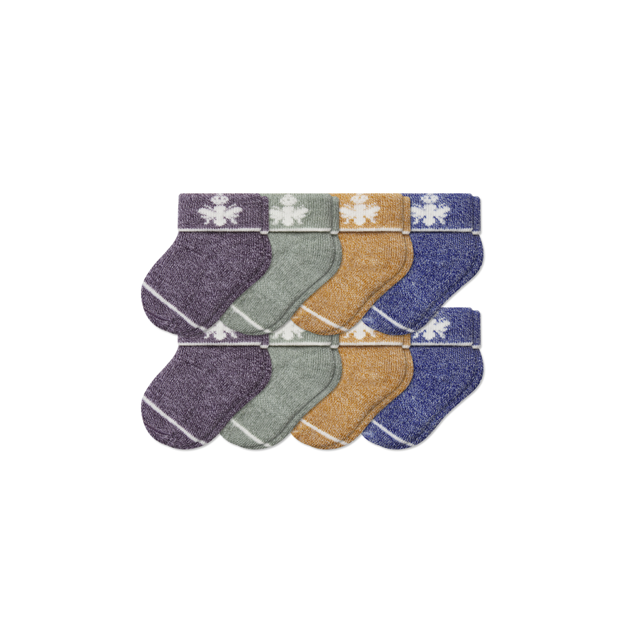 Baby Merino Wool Blend Calf Sock 8-Pack (0-6 Months) - Modern Touch