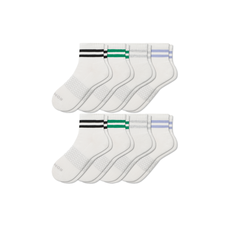 Men's Vintage Stripes Quarter Sock 8-Pack - Modern Touch