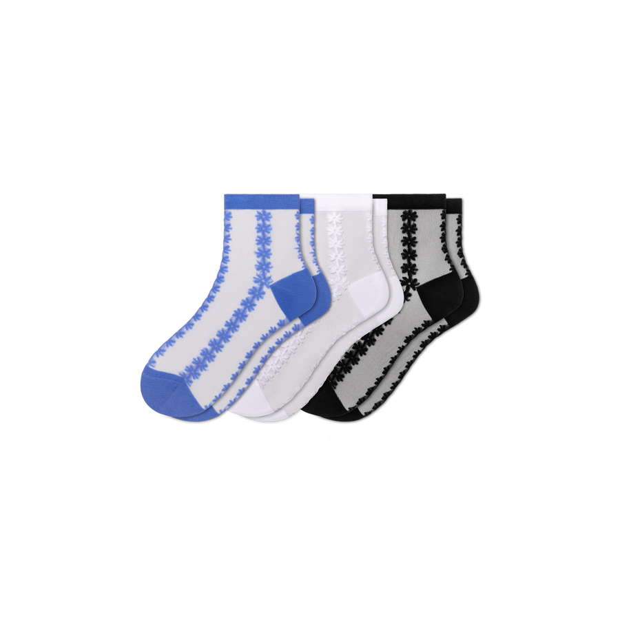 Women’s Sheer Quarter Sock 3-Pack - Classic Ready