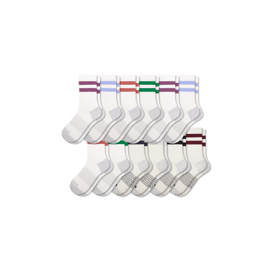 Men's Vintage Stripes Half Calf Sock 12-Pack - Ready Pick
