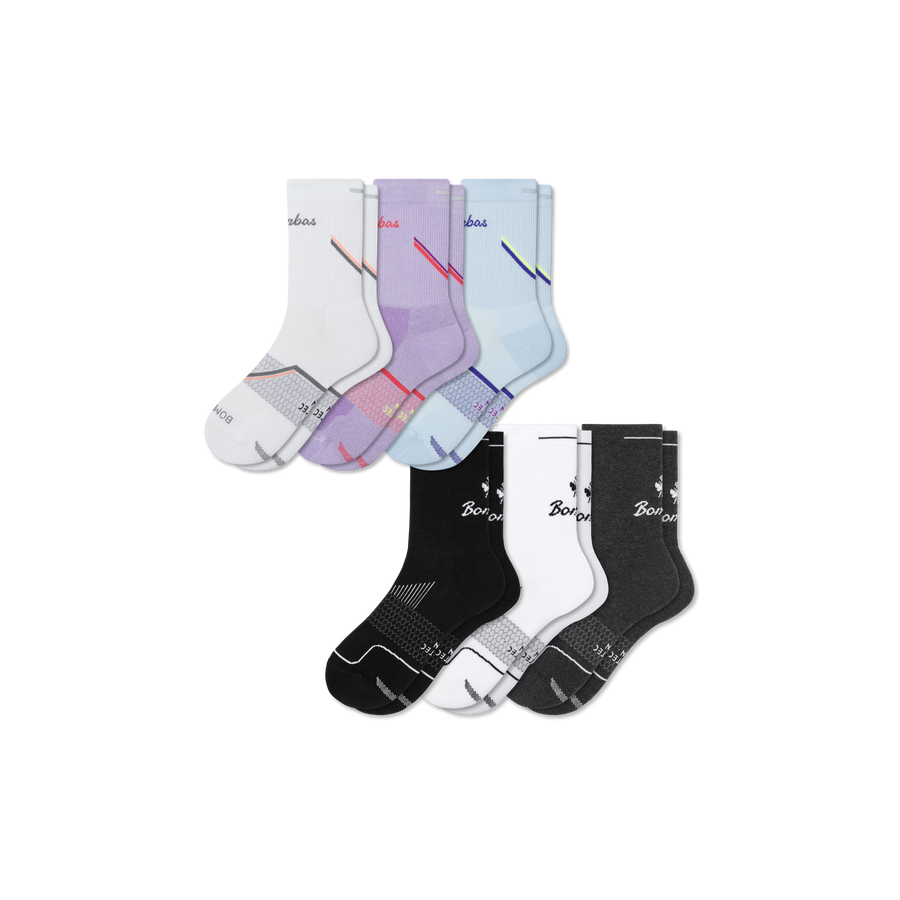Women's Run Half Calf Sock 6-Pack - Travel Pair