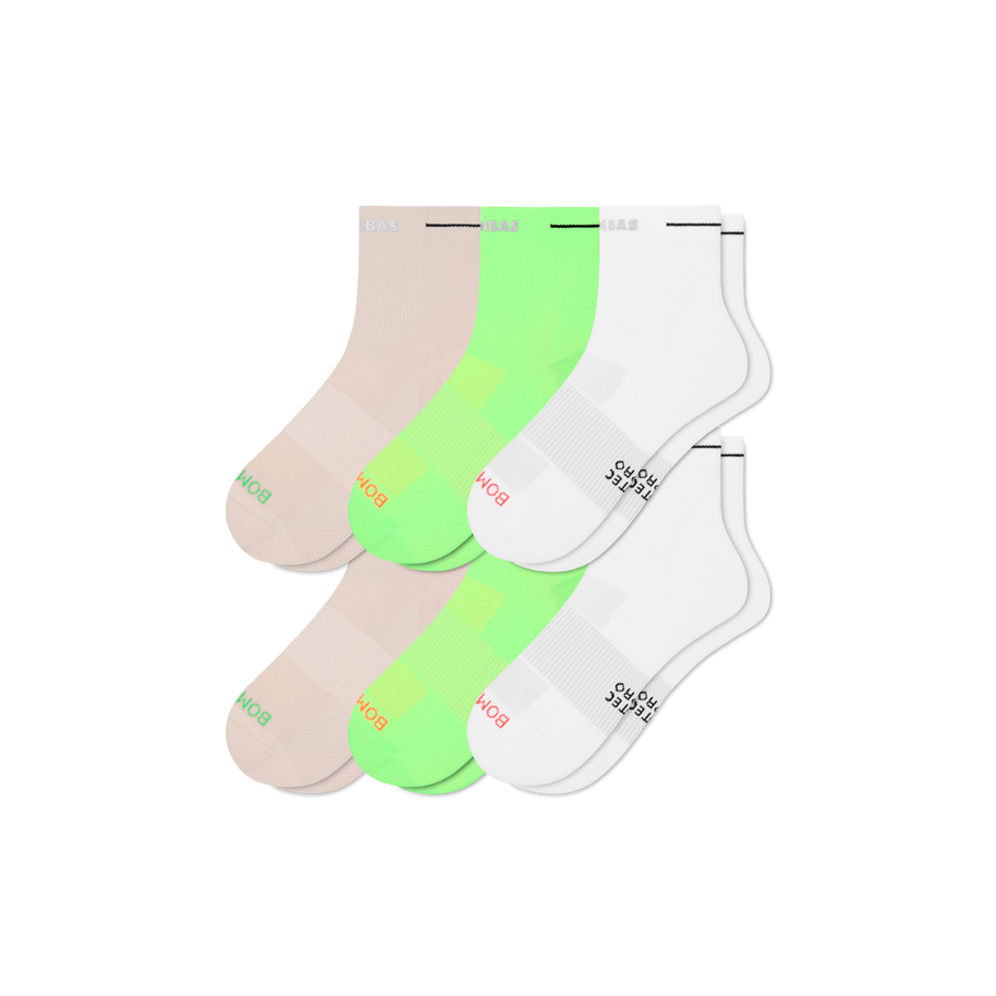 Women's RunPro Quarter Sock 6-Pack - Clean Finish