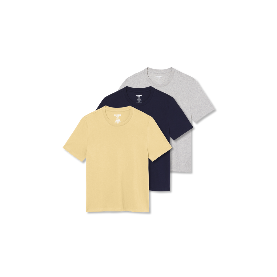 Women's Pima Cotton Crew Neck T-Shirt 3-Pack - Fresh Fit