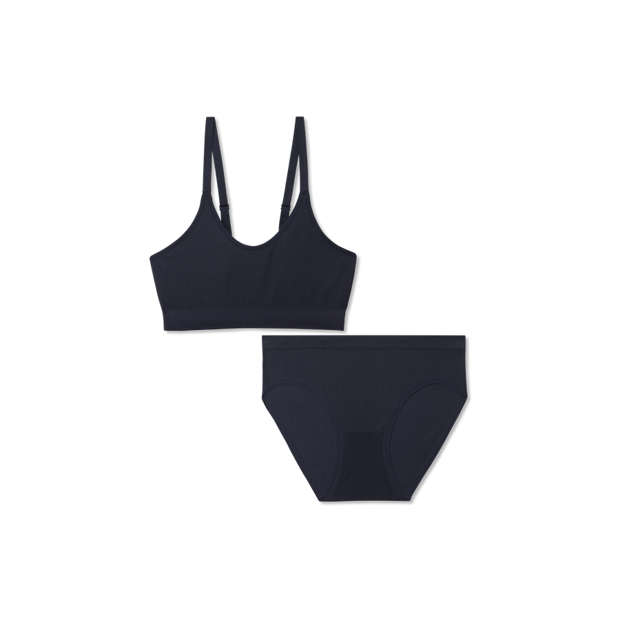 Women's Seamless Scoop Bralette + Brief Pack - Essential Ready