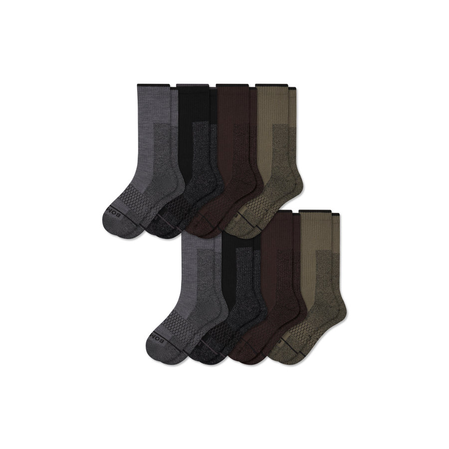 Women's Ultra Strong Merino Blend Calf Sock 8-Pack - All Day Fit