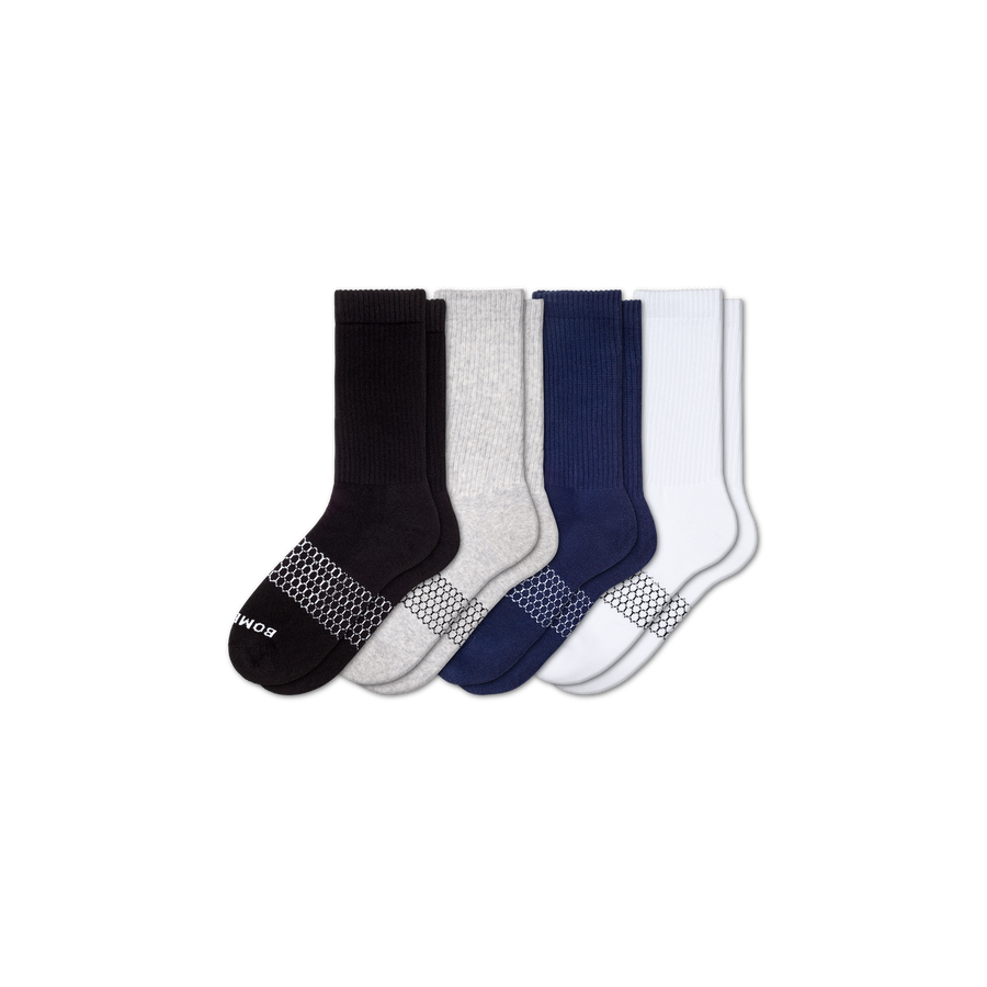 Men's Solids Calf Sock 4-Pack - Soft Step