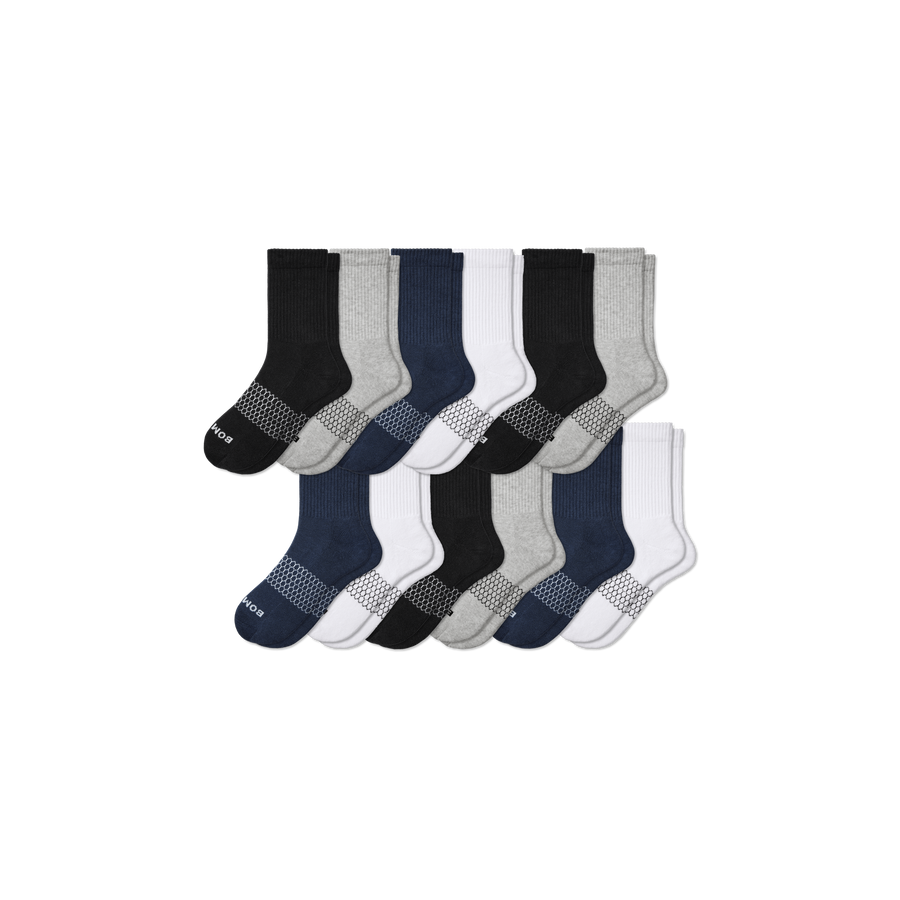 Men's Solids Half Calf Sock 12-Pack - Easy Pair