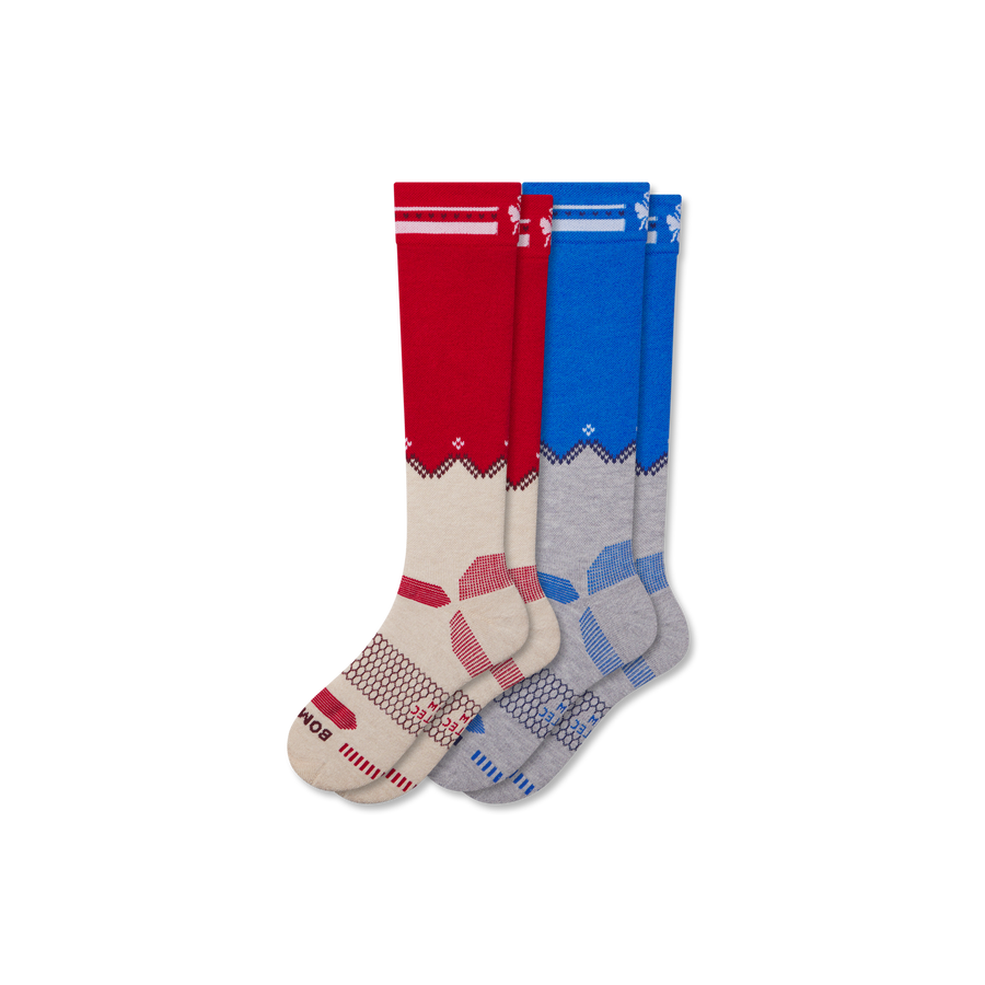 Men's Full-Cushion Merino Wool Blend Ski & Sock 2-Pack - Travel Pair