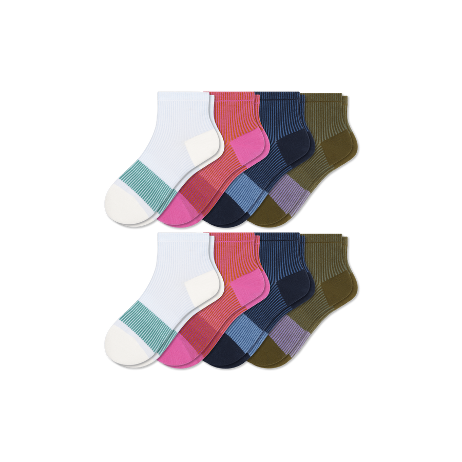 Youth Quarter Sock 8-Pack - Clean Finish