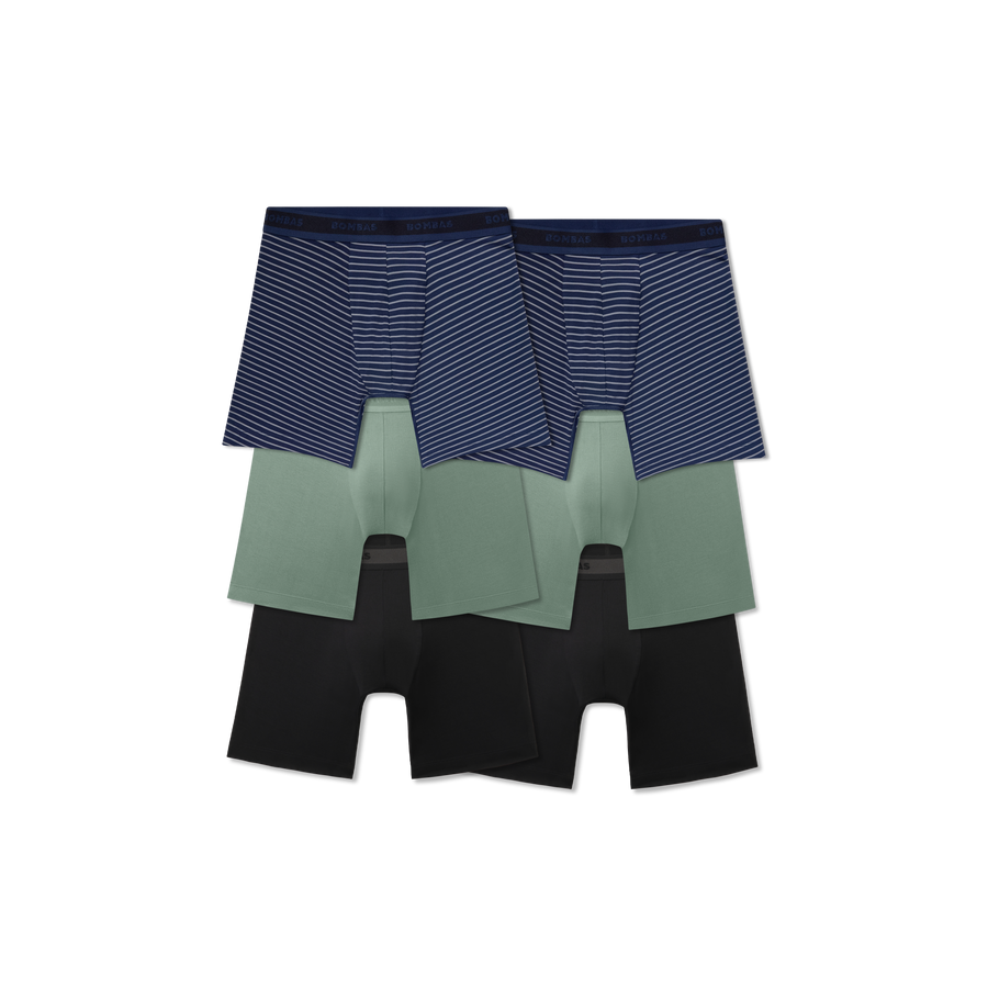 Men's Soft Flex Boxer Brief 6" 6-Pack - Light Support