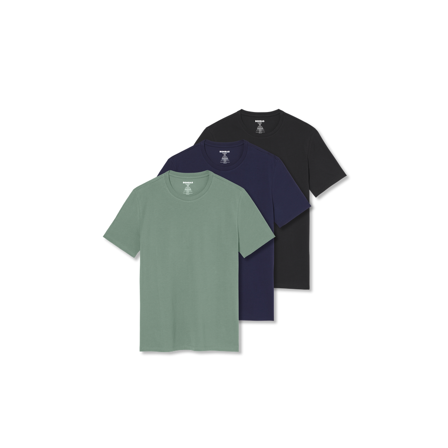Men's Pima Cotton Crew Neck T-Shirt 3-Pack - Daily Pick