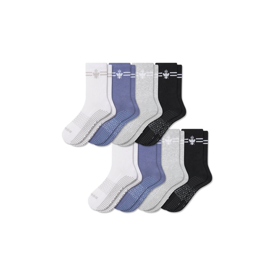 Men's Gripper Half Calf Sock 8-Pack - Light Cushion