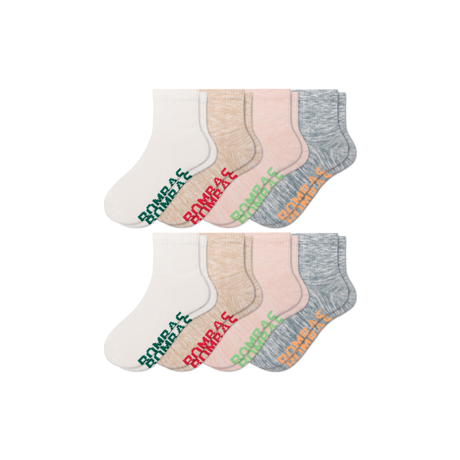 Women's Summer Ragg Quarter Sock 8-Pack - Clean Finish