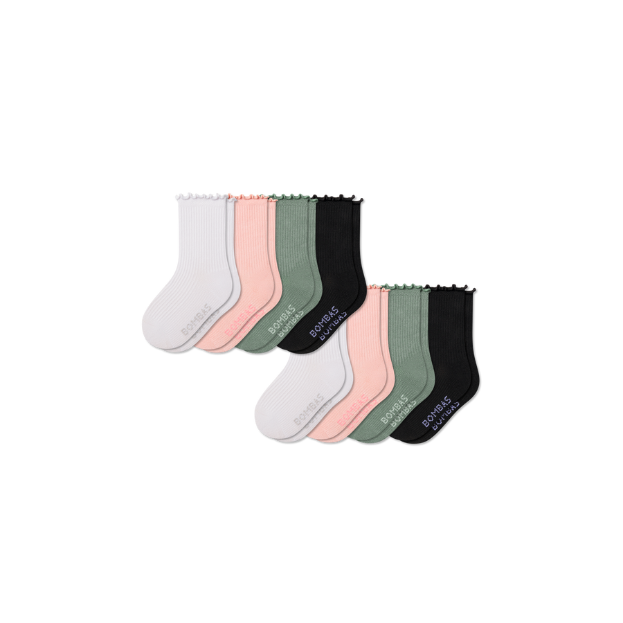 Junior Ruffle Rib Calf Sock 8-Pack - Modern Touch