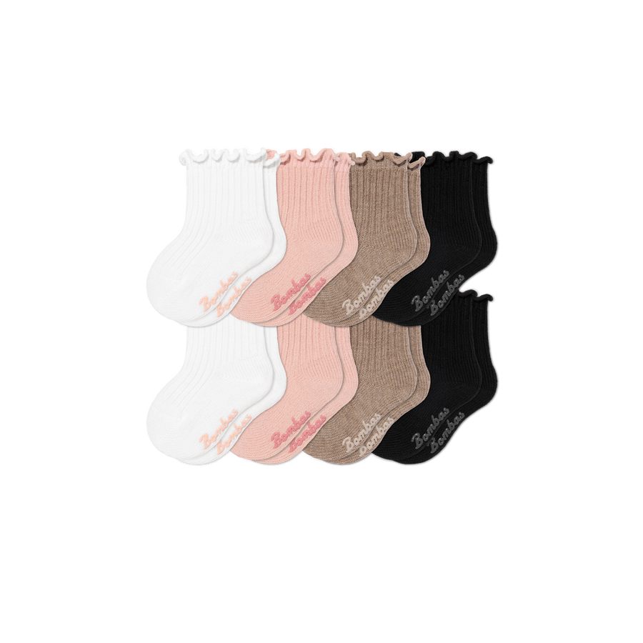 Baby Ruffle Rib Calf Sock 8-Pack (6-12 Months) - Simple Style