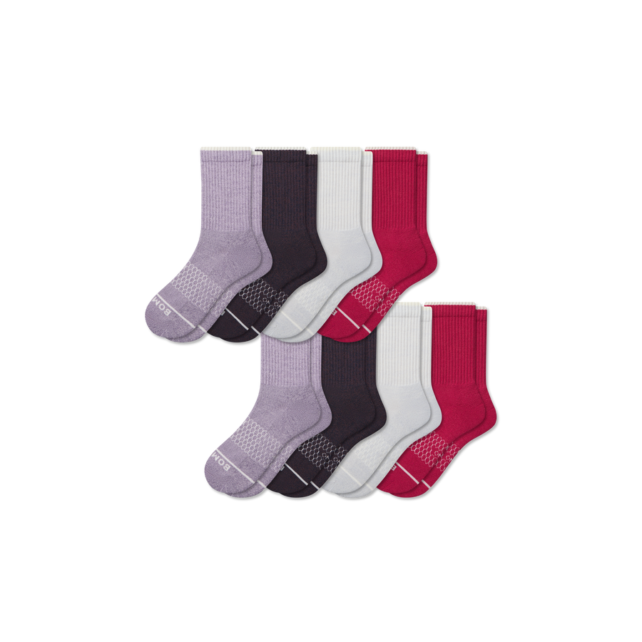Women's Merino Wool Blend Half Calf Sock 8-Pack - Daily Step
