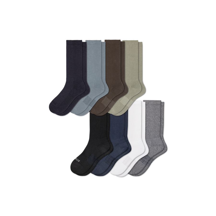 Men's Modern Rib Calf Sock 8-Pack - All Day Fit