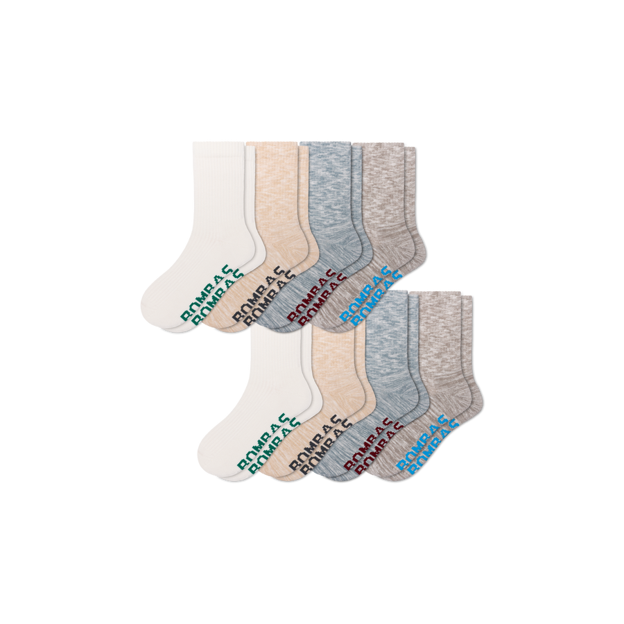 Women's Summer Ragg Half Calf Sock 8-Pack - Simple Style