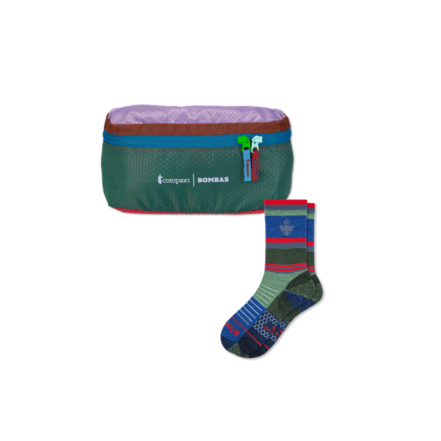 Cotopaxi x Bombas Merino Wool Blend Hiking Calf Sock & Fanny Pack - Daily Cushion