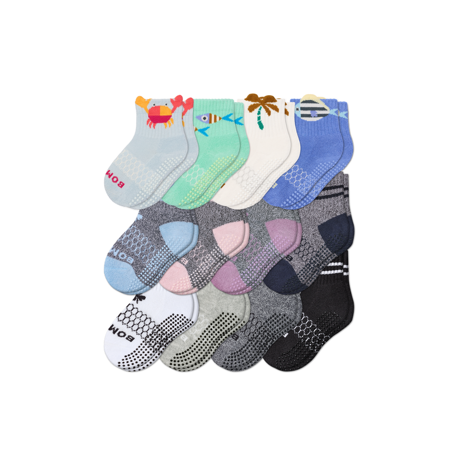 Toddler Gripper Calf Sock 12-Pack - Ready Pick