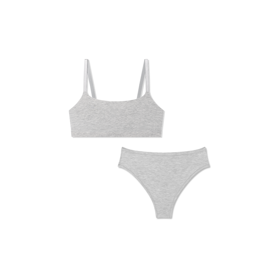 Women’s Super Soft Scoop Bralette + Thong Pack - Daily Comfort